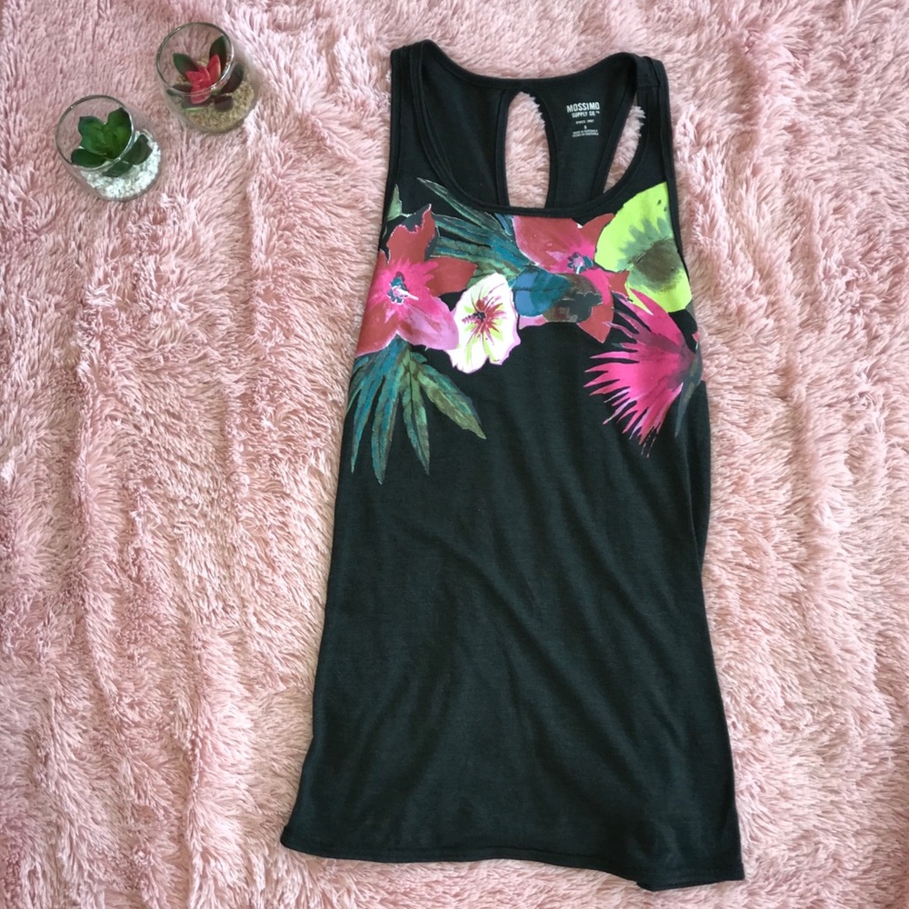 flowy floral tank top